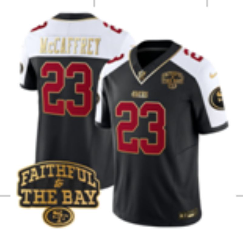 Men Nike San Francisco 49ers #23 Mccaffrey black Limited NFL 2025 Jersey 0056->san francisco 49ers->NFL Jersey